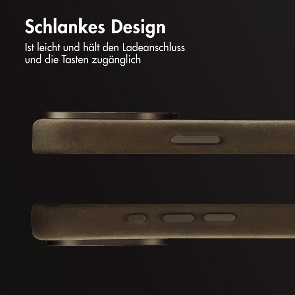 Accezz Vintage Leather Magsafe Backcover Apple iPhone 16 Pro Max - Rustic Brown