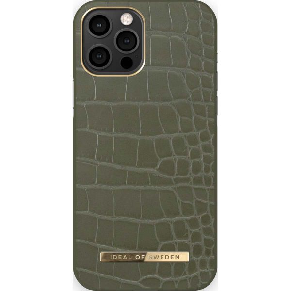 iDeal of Sweden Atelier Backcover für das iPhone 12 (Pro) - Khaki Croco