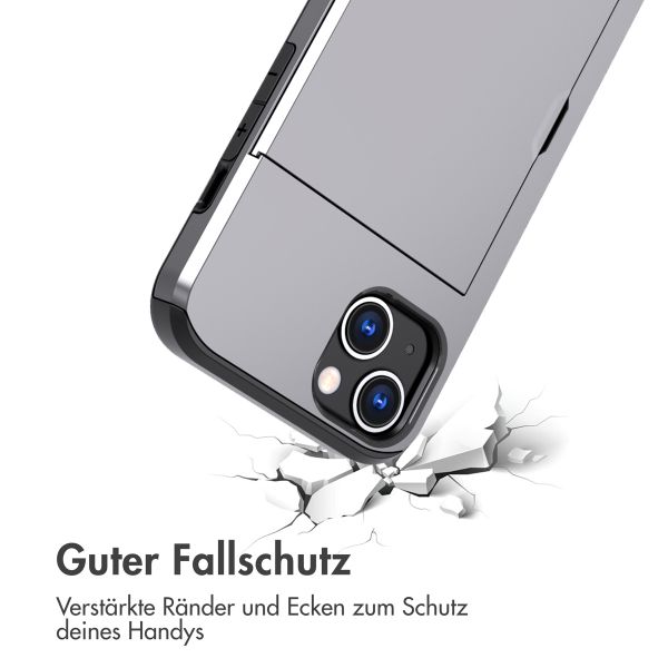imoshion Backcover mit Kartenfach Apple iPhone 13 - Grau