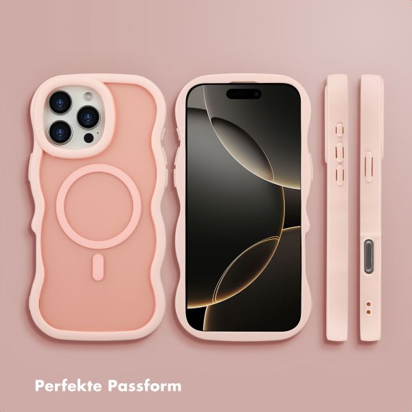 Selencia Wavy Backcover mit MagSafe Apple iPhone 16 Pro Max - Soft Pink