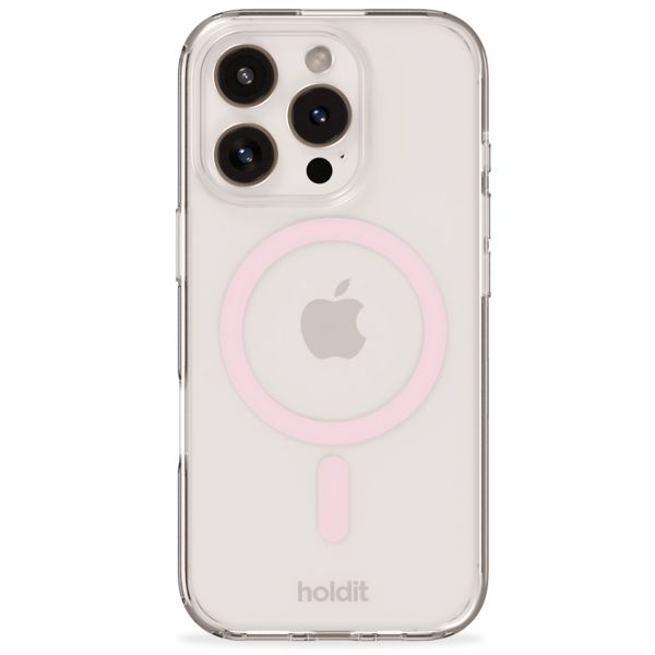 Holdit MagSafe Case für das iPhone 16 Pro - Rosa / Transparent