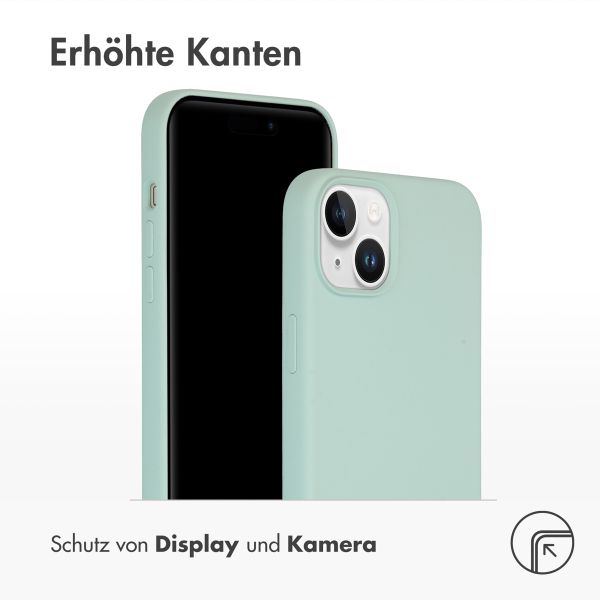 Accezz Liquid Silikoncase für das iPhone 15 Plus - Sky Blue