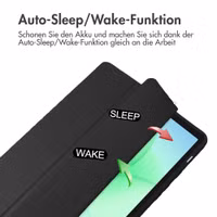 imoshion Trifold Hardcase Klapphülle Samsung Galaxy Tab A11 Plus - Schwarz