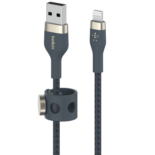 Belkin Boost↑Charge™ USB-A-zu-Lightning-Kabel aus geflochtenem Silikon - 2 Meter - Blau