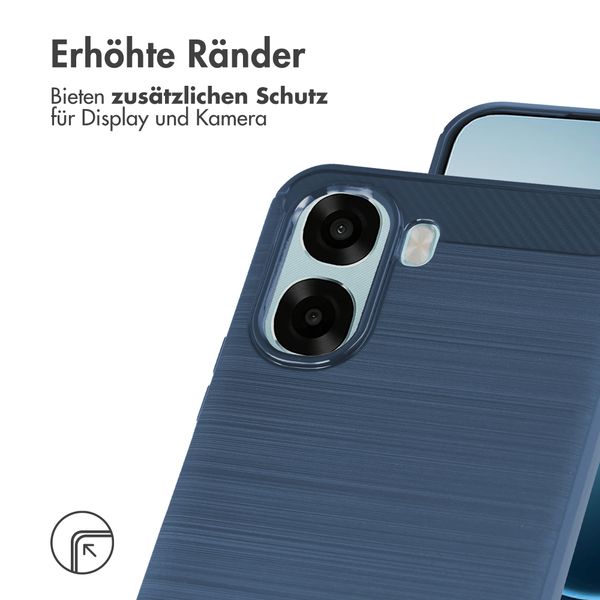 imoshion Brushed Back Cover Oppo A6x (4G/5G) - Dunkelblau