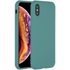 Accezz Liquid Silikoncase Apple iPhone X / Xs - Dunkelgrün