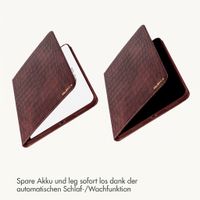 Selencia Croco Klaphülle Apple iPad Air 11 Zoll (2026) M4 / (2025) M3 / (2024) M2 / Air 5 (2022) / Air 4 (2020) - Burgundy
