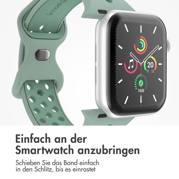 imoshion Sportarmband⁺ für die Apple Watch Series 1 bis 9 / SE (38/40/41 mm) | Series 10 (42 mm) - Größe S/M - Sage