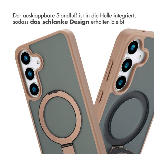 Accezz Ring Stand Backcover mit MagSafe Samsung Galaxy S25 Plus - Braun