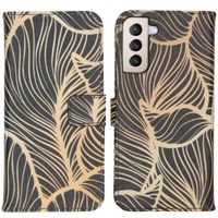 imoshion Design TPU Klapphülle Samsung Galaxy S21 Plus - Golden Leaves