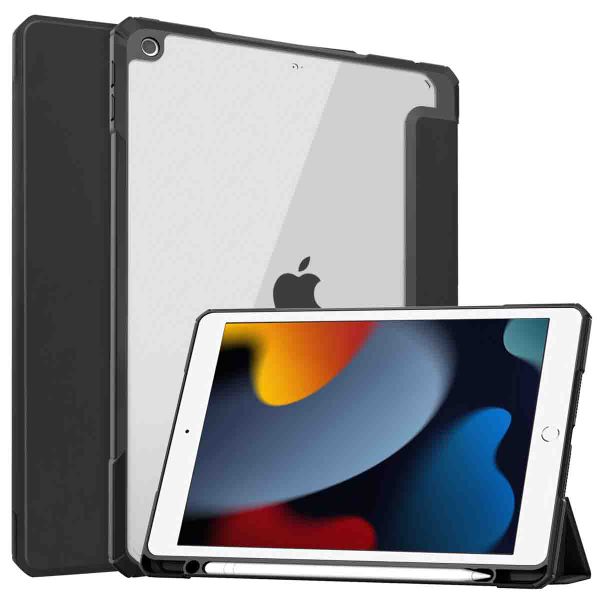 imoshion Trifold Hardcase Klapphülle Apple iPad 9 (2021) 10.2 Zoll / iPad 8 (2020) 10.2 Zoll / iPad 7 (2019) 10.2 Zoll - Schwarz