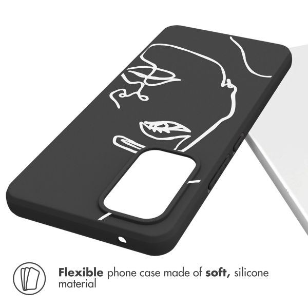 imoshion  Design Hülle für das Samsung Galaxy A53 - Line Art Woman Black 