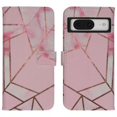imoshion Design TPU Klapphülle Google Pixel 8 Pro - Pink Graphic