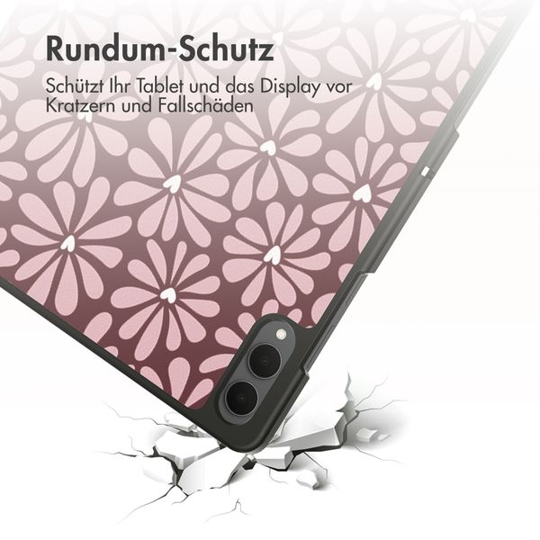 imoshion Design Trifold Klaphülle Samsung Galaxy Tab S11 Ultra - Bloom Love Blush