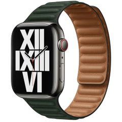 Apple Leather Link Armband für das  Apple Watch Series 1 t/m 11 / SE / Ultra (44/45/46/49 mm) - Größe S/M - Sequoia Green