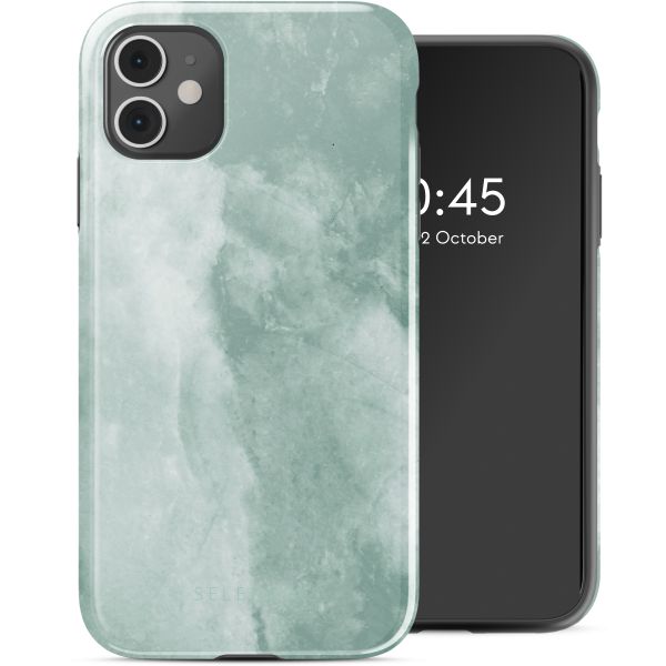 Selencia Vivid Backcover iPhone 11 - Marble Grayed Jade