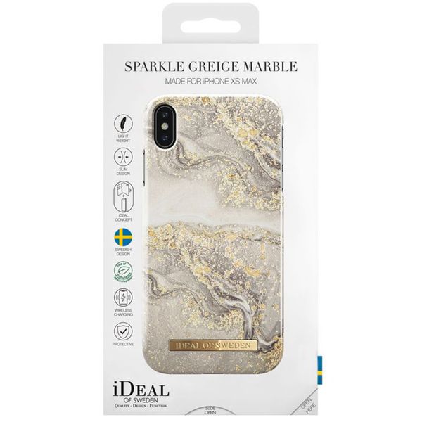 iDeal of Sweden Sparkle Greige Marble Fashion Back Case für iPhone Xs Max