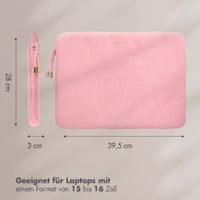 Selencia Cord Laptop Hülle 15-16 Zoll - Laptop Sleeve - Soft Blush