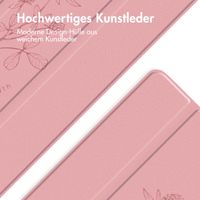 imoshion Design Trifold Klapphülle für das Samsung Galaxy Tab S9 11.0 Zoll - Floral Pink