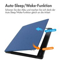 imoshion Canvas Sleepcover Klapphülle Kobo Elipsa 2E - Dunkelblau