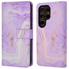 imoshion Design Klapphülle für das Samsung Galaxy S24 Ultra - Purple Marble