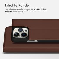 Accezz Premium Leather Slim Klapphülle für das iPhone 14 Pro - Braun