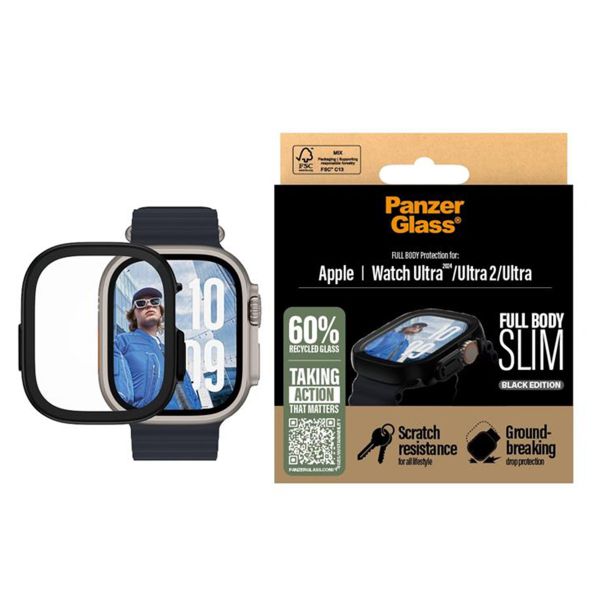 PanzerGlass Full Body Case Slim Apple Watch Ultra / Ultra 2 / Ultra 3 - 49 mm - Schwarz