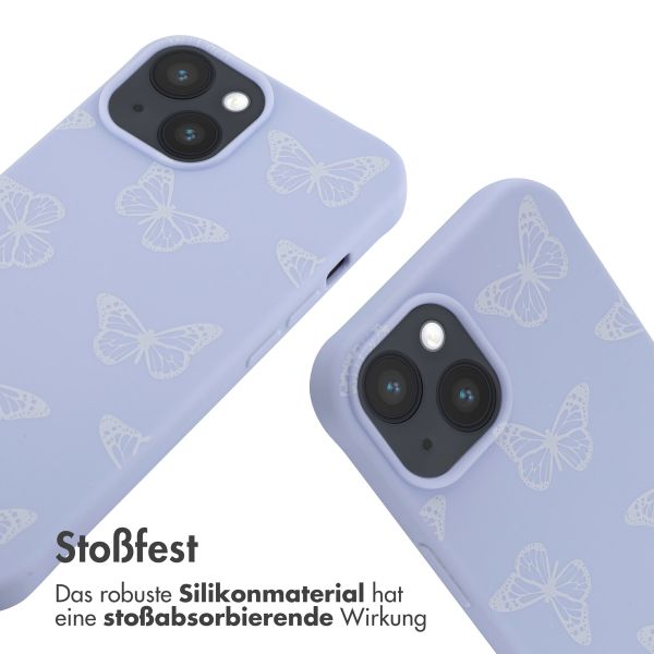 imoshion SilikonHülle design mit Band Apple iPhone 14 - Butterfly