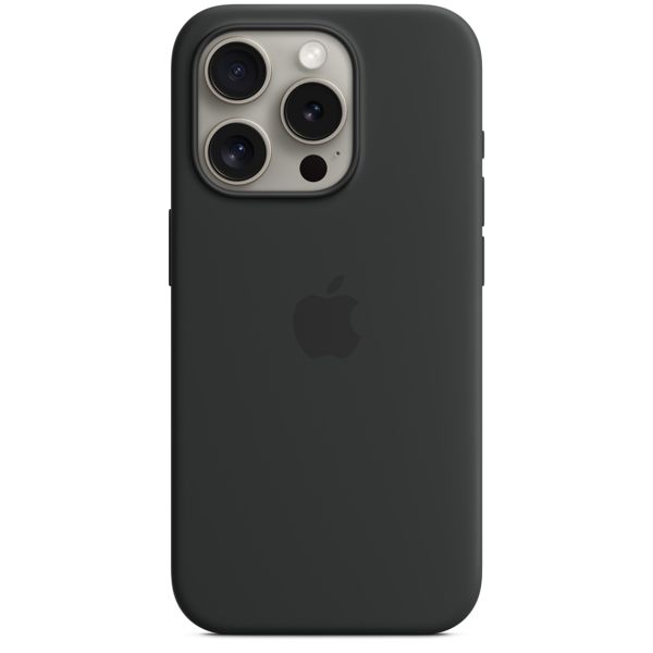 Apple Silikon-Case MagSafe für das iPhone 15 Pro - Black