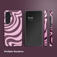Selencia Vivid Rückabdeckung mit MagSafe Samsung Galaxy S26 Plus - Wavy Swirl Pink Plum