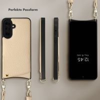 Selencia Nova HandyHülle mit Kordel und Kartenhalter Samsung Galaxy A37 (5G) - Beige