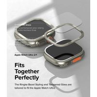 Ringke Bezel Styling + Displayschutz für die Apple Watch Ultra - 49 mm - Knurling Titanium