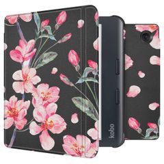 imoshion Design Slim Hard Case Sleepcover mit Stand Kobo Libra Colour - Blossom