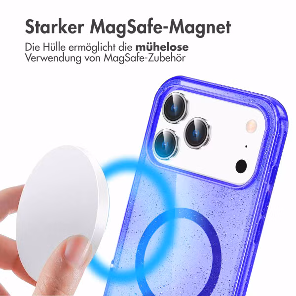 imoshion Sparkle Back Cover mit MagSafe Apple iPhone 17 Pro Max - Violett