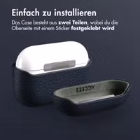 Accezz Echtes Leder Case Apple AirPods Pro - Dunkelblau