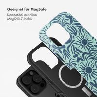 Selencia Vivid Tough Back Cover mit MagSafe für das iPhone 16 Pro - Tropical Vibes Light Blue