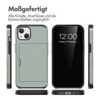 imoshion Backcover mit Kartenfach Apple iPhone 14 - Dunkelgrün