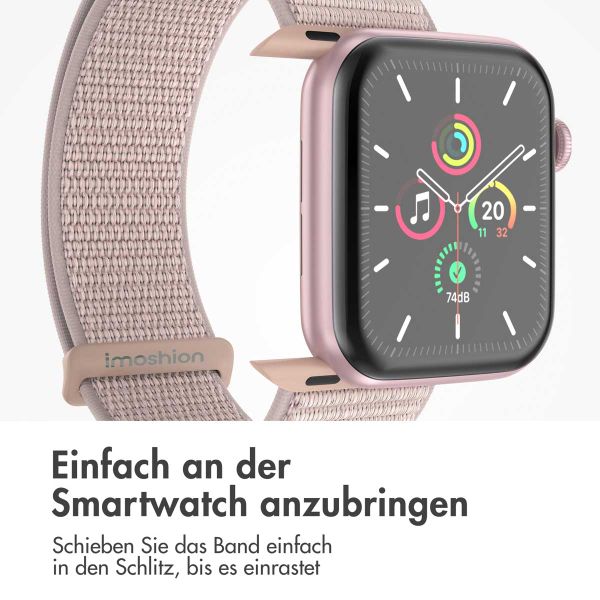 imoshion Nylon-Armband⁺ für die Apple Watch Series 1 bis 10 / SE / Ultra (2) (44/45/46/49 mm) - Light Pink