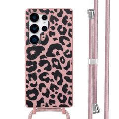 imoshion SilikonHülle design mit Band Samsung Galaxy S25 Ultra - Animal Pink