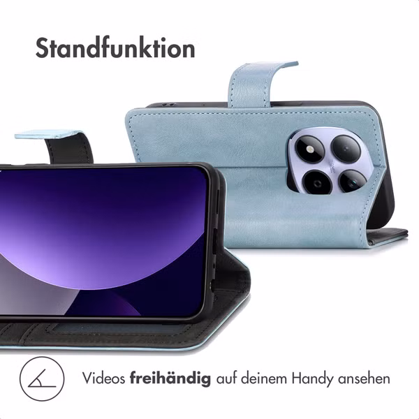 imoshion Luxuriöse Klapphülle Xiaomi Redmi Note 15 Pro Plus (5G) - Hellblau