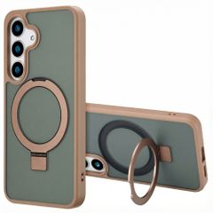 Accezz Ring Stand Backcover mit MagSafe Samsung Galaxy S25 Plus - Braun