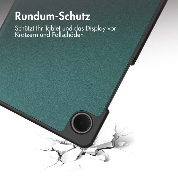 imoshion Trifold Klapphülle für das Samsung Galaxy Tab A9 8.7 Zoll - Dunkelgrün