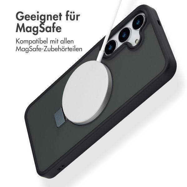 Accezz Ring Stand Backcover mit MagSafe für das Samsung Galaxy S25 Plus - Schwarz