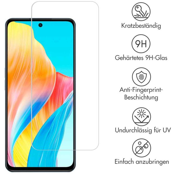 Selencia Displayschutz aus gehärtetem Glas für das Oppo A98 / A79 / A58 - Transparent