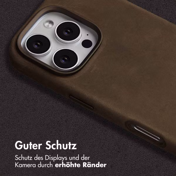 Accezz Vintage Leather Magsafe Backcover Apple iPhone 16 Pro - Rustic Brown
