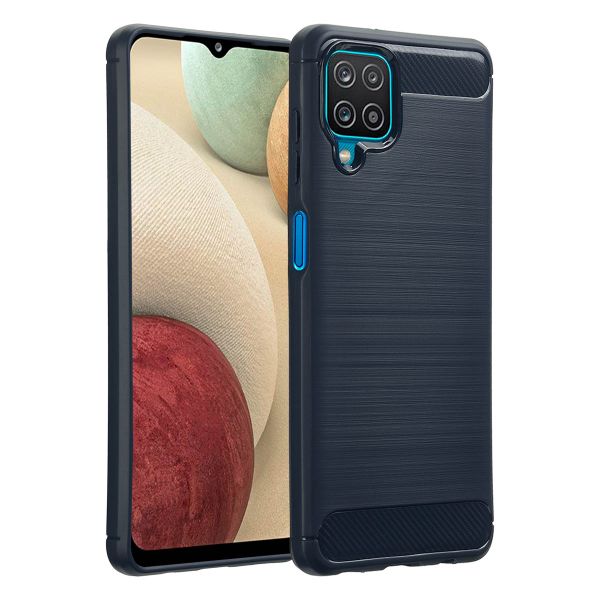 imoshion Brushed Back Cover für das Samsung Galaxy A12 - Dunkelblau