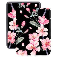 imoshion Design Slim Hard Case Klapphülle Kobo Clara HD - Blossom Watercolor Black