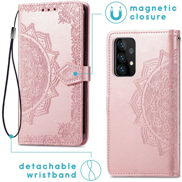 imoshion Mandala Klapphülle Samsung Galaxy A52(s) (5G/4G) - Rosé gold