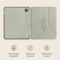 imoshion Design Klappbare Klapphülle Kobo Libra Colour - Floral Green