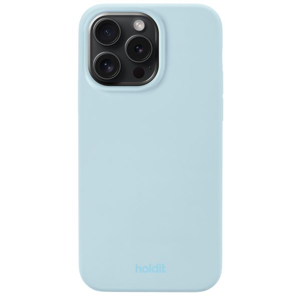 Holdit Silicone Case für das iPhone 13 Pro Max - Mineral Blue